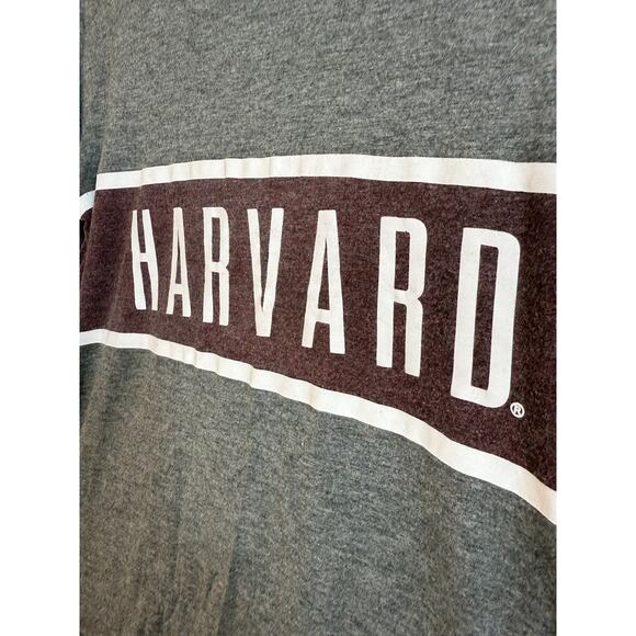 The Harvard Shop Collegiate Gray / Crimson Stripe Long Sleeve Women’s Top Small - Picture 3 of 10